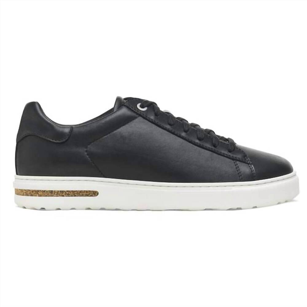 NEW BIRKENSTOCK women's bend low natural leather sneakers in black